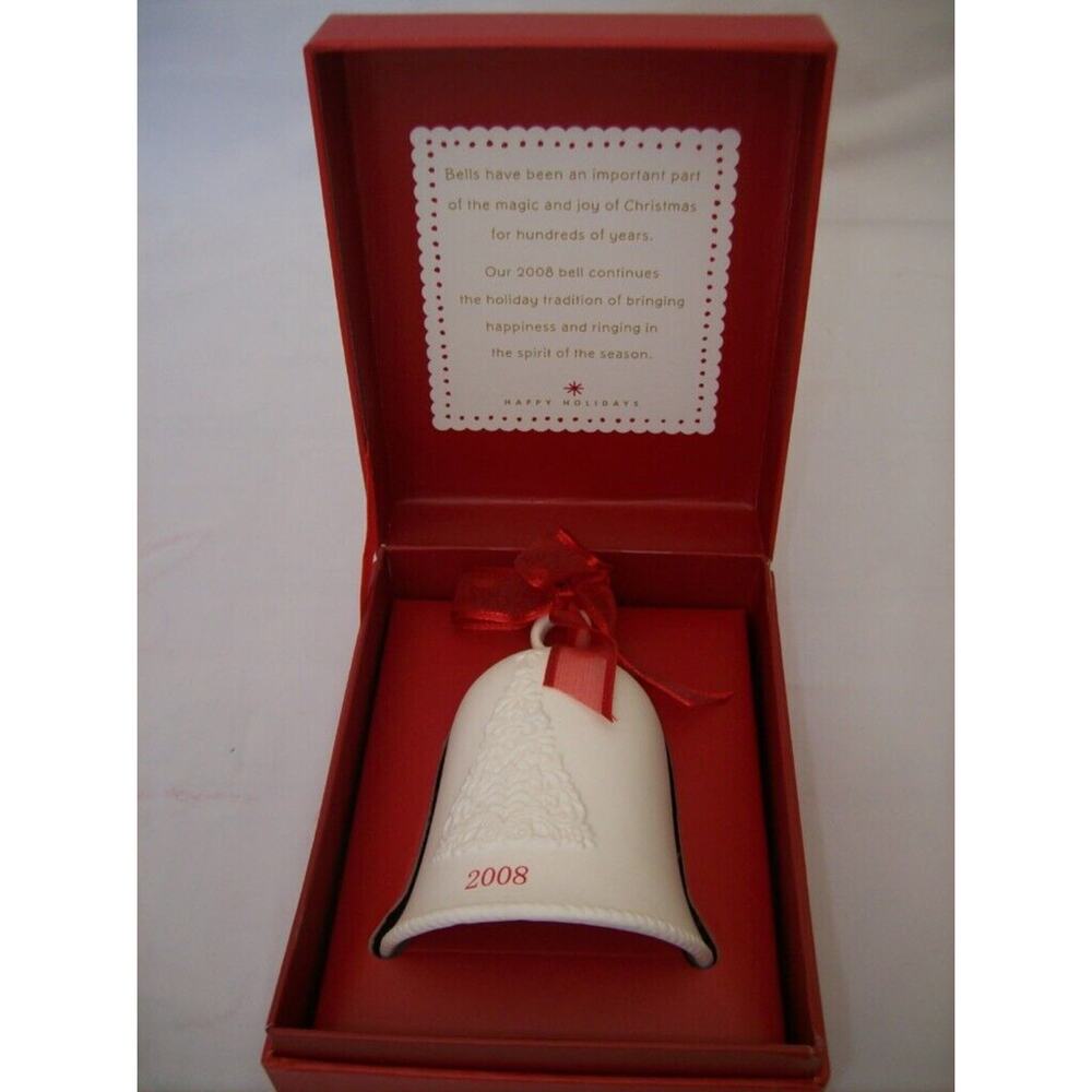 2008 Hallmark Ornament Christmas Porcelain Bell Box -041010